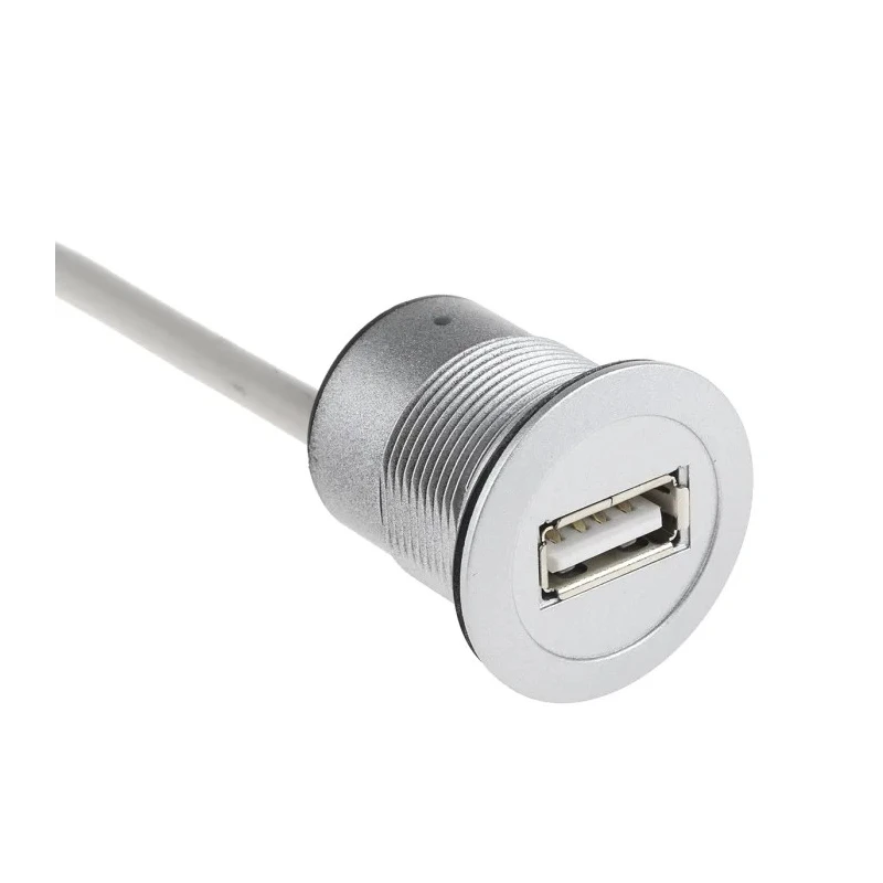HARTING USB Cable Female USB Type A to Female USB 2.0 Connector Silver Polyamide Jacket 500mm 09454521920