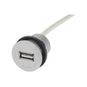 HARTING USB Cable Female USB Type A to Female USB 2.0 Connector Silver Polyamide Jacket 500mm 09454521920