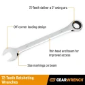 GearWrench Combination Ratchet Spanner Chrome, 25.4in Overall Length 46 mm 12 Point 9146D