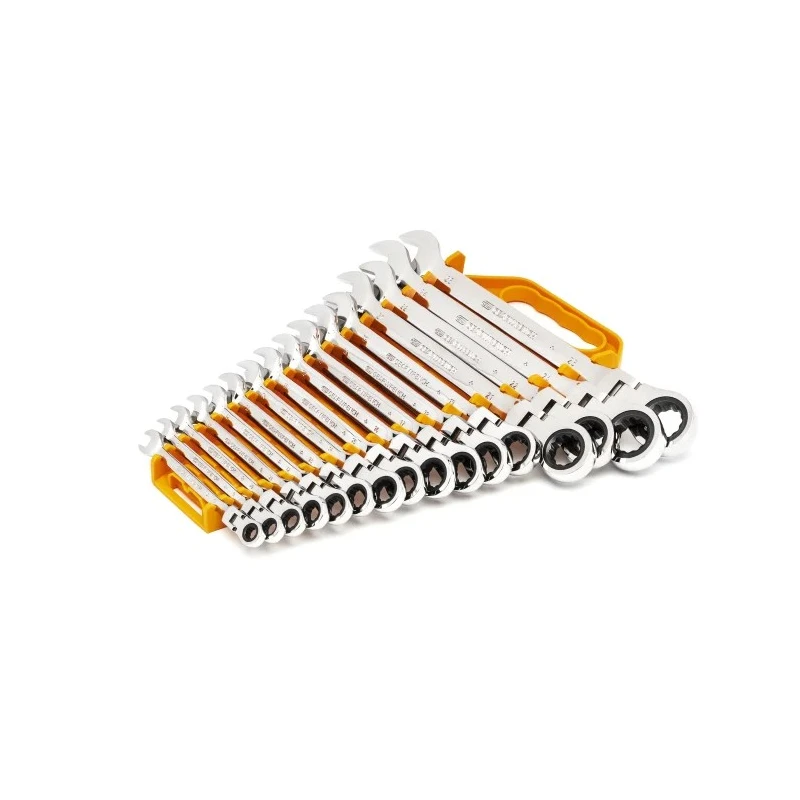 GearWrench Combination Ratchet Spanner Set 16 Pieces 8 to 25 mm Alloy Steel Chrome Full Polish 9902D