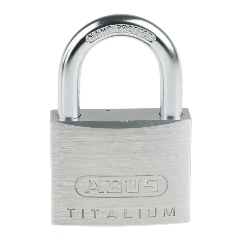ABUS Keyed Titalium Weatherproof Padlock 8 mm Shackle Diameter, 37 mm Shackle Length, 50 mm Width 64TI/50