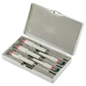 Facom Pozidriv Precision Screwdriver Set, 5-Piece, Slotted Sizes 2 mm, 2.5 mm, 3 mm, Pozidriv PH0 PH1, AEF.J5