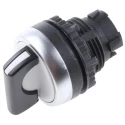 BACO Series 2 Position Selector Switch Head, 22 mm Cutout Diameter, IP65, Spring Return Operation L21KB03