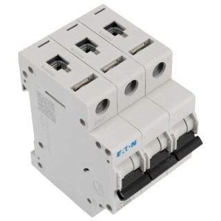 Eaton Miniature Circuit Breaker 3-Pole 50A Type D 400V AC 6 kA Breaking Capacity 168086 FAZ6-D50/3