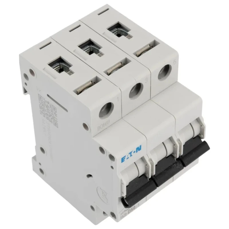 Eaton Miniature Circuit Breaker 3-Pole 50A Type D 400V AC 6 kA Breaking Capacity 168086 FAZ6-D50/3