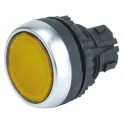 BACO Yellow Spring Return Push Button Head 22 mm Cutout, IP66, Plastic, Round, Unmarked L21AH40