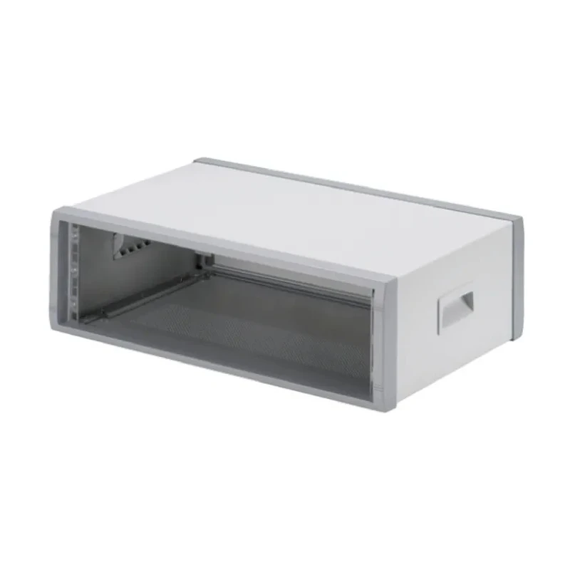 OKW 3U 19 in Rack Mount Instrument Case Ventilated Aluminium Grey M6019305