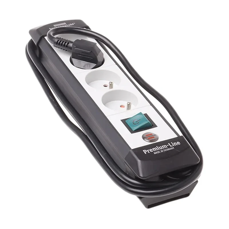 brennenstuhl Premium-Line Extension Lead Kit 1.8 m Cable Length, 4 Type E French Sockets, 230V, IP20, Switchable 1951544100