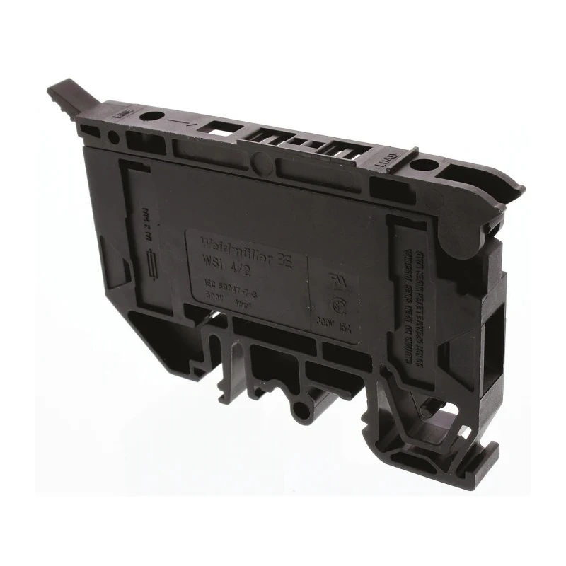 Weidmüller W Series Fused DIN Rail Terminal Black 4mm² 1-Level Fused Screw 1880430000