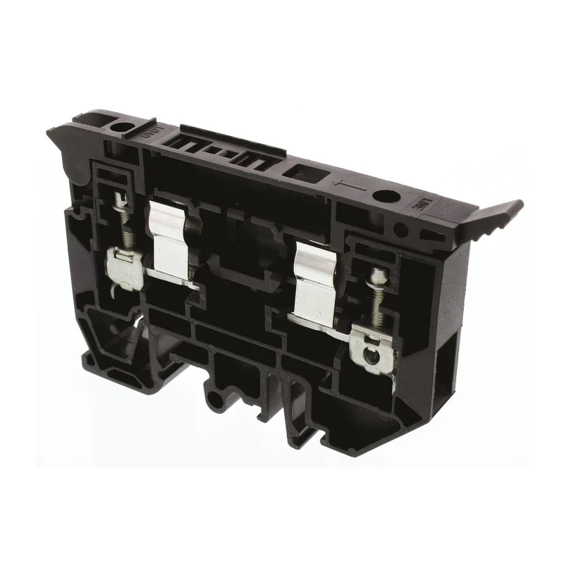 Weidmüller W Series Fused DIN Rail Terminal Black 4mm² 1-Level Fused Screw 1880430000