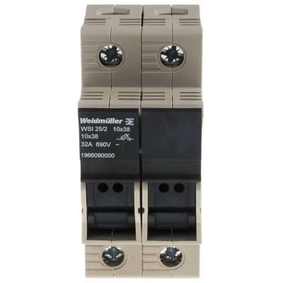 Weidmüller W Series Fused DIN Rail Terminal Block Beige, 1-Level, Screw Termination, 690V, 32A, 36mm Pitch 1966090000