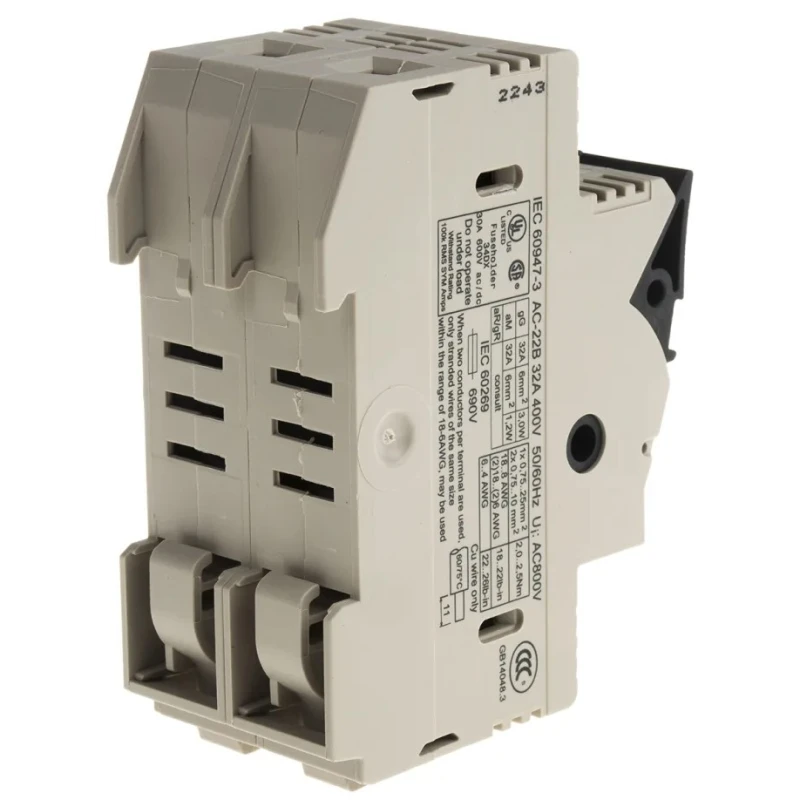 Weidmüller W Series Fused DIN Rail Terminal Block Beige, 1-Level, Screw Termination, 690V, 32A, 36mm Pitch 1966090000