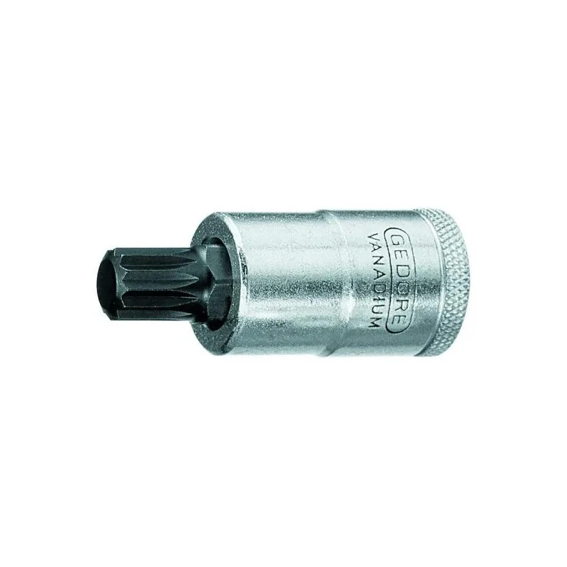 Gedore Hex Screwdriver Bit with 1/2 in Drive Size, 8 mm Hex Tip, 60 mm Length, Vanadium Steel, Hex Drive IN 19 8