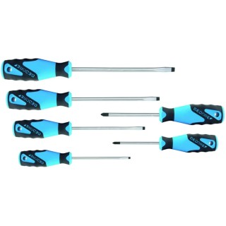Gedore Standard Screwdriver Set, Pozidriv and Slotted Tips, 6-Piece 2150-2160 PZ-06