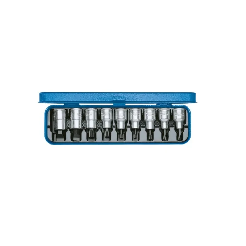Gedore 9-Piece 1/2 in Hexagon Socket Set Chrome Vanadium Steel Material IN 19 PM