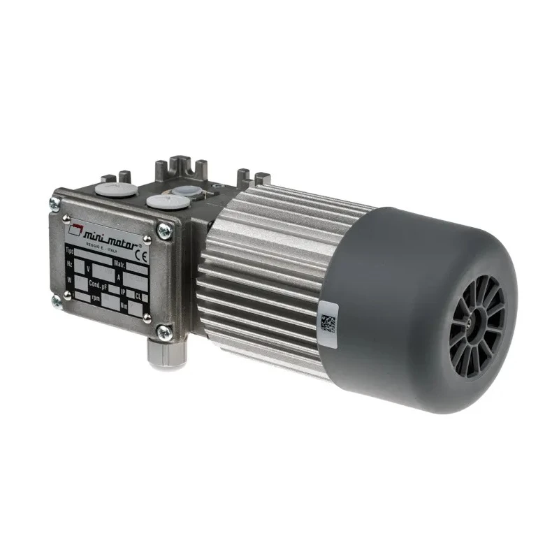 Mini Motor MC Reversible Worm AC Geared Motor 74 W, 3 Phase, 24-Pole, 230V/400V, Aluminium Shaft, Flange and MC 320P2T 70 B3