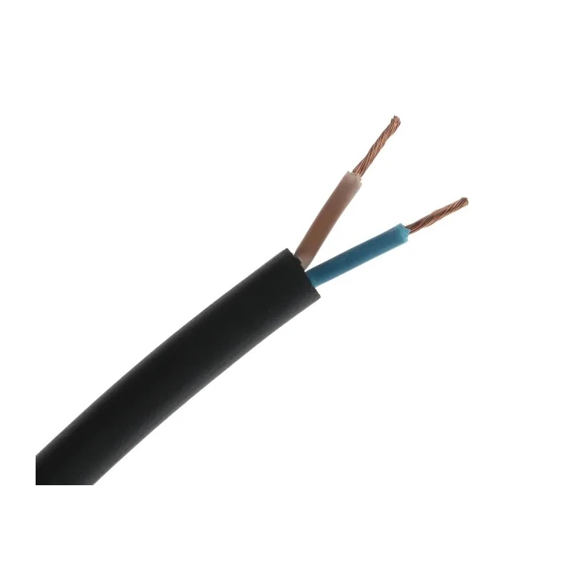 RS PRO 2 Core Power Cable Black 1.5mm² 450/750V 60°C 100m H07RN-F 773-9039