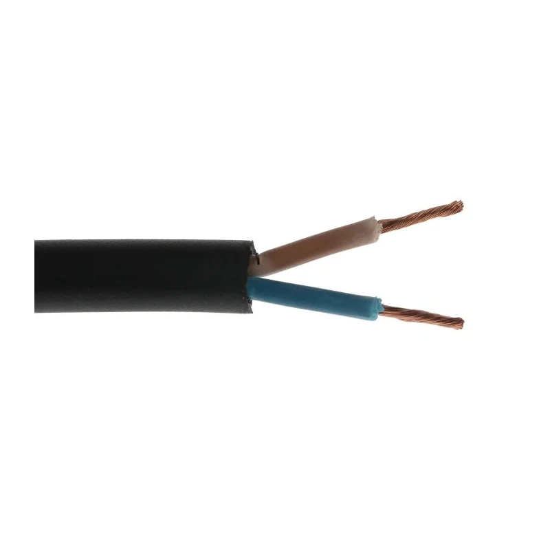 RS PRO 2 Core Power Cable Black 1.5mm² 450/750V 60°C 100m H07RN-F 773-9039