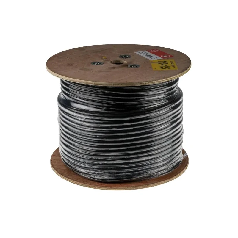 RS PRO 2 Core Power Cable Black 1.5mm² 450/750V 60°C 100m H07RN-F 773-9039