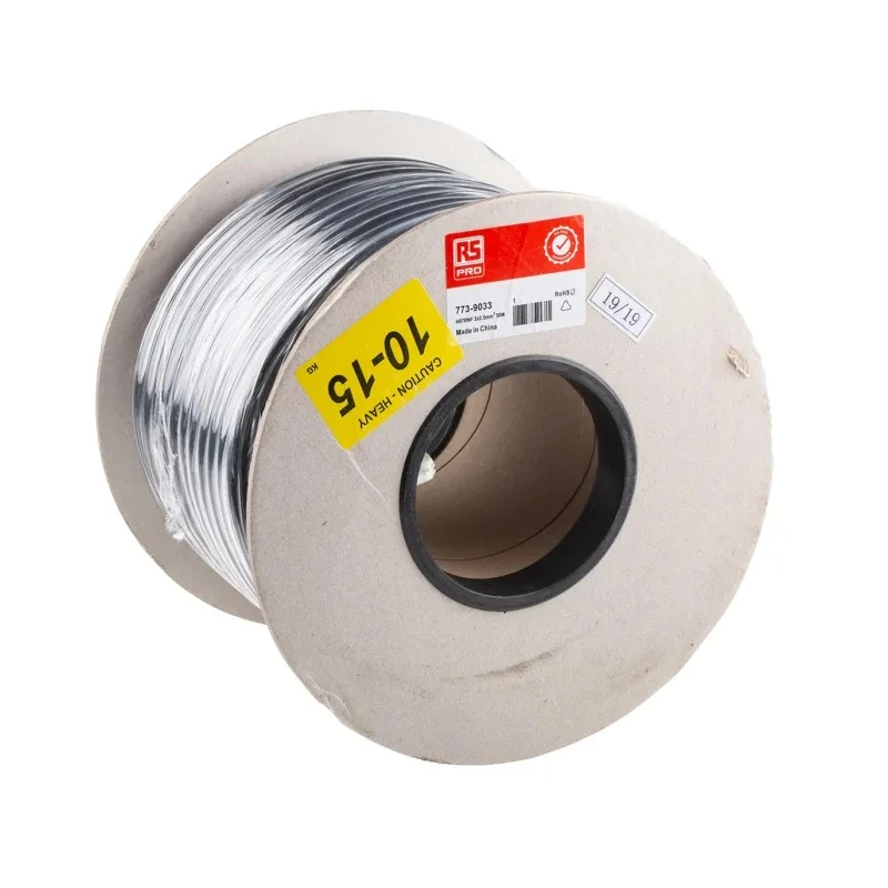 RS PRO 3 Core Power Cable Black 2.5mm² 450/750 V Voltage, 60 °C Max Operating Temperature, 50 m Length 773-9033