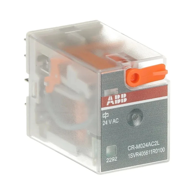 ABB Snap-On Interface Relay 24V AC Coil 12A Switching Current SPDT 1SVR405611R0100 CR-M024AC2L