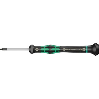 Wera Precision Screwdriver with T6 Tip, 40 mm Blade Length, 137 mm Overall Length, Bi-Material Handle, Chrome 05118042001