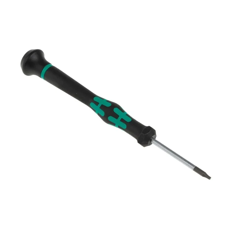 Wera Precision Screwdriver with T6 Tip, 40 mm Blade Length, 137 mm Overall Length, Bi-Material Handle, Chrome 05118042001