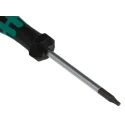 Wera Precision Screwdriver with T6 Tip, 40 mm Blade Length, 137 mm Overall Length, Bi-Material Handle, Chrome 05118042001