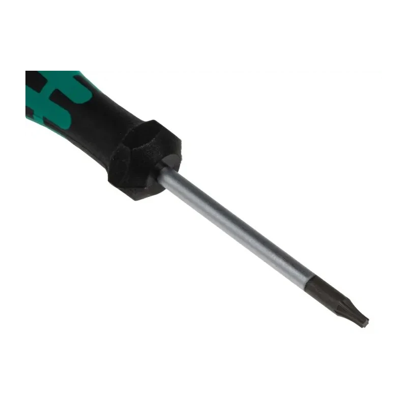Wera Precision Screwdriver with T6 Tip, 40 mm Blade Length, 137 mm Overall Length, Bi-Material Handle, Chrome 05118042001