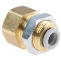 SMC Brass Pneumatic Fitting KQ2 Series Female Rc 1/4 in Threaded-to-Tube 6mm Push-in KQ2E06-02A