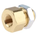 SMC Brass Pneumatic Fitting KQ2 Series Female Rc 1/4 in Threaded-to-Tube 6mm Push-in KQ2E06-02A