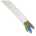 RS PRO 3 Core White Polyvinyl Chloride Power Cable 0.75mm² 300V Flame Retardant 100m 70°C 775-5858