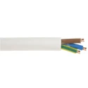 RS PRO 3 Core White Polyvinyl Chloride Power Cable 0.75mm² 300V Flame Retardant 100m 70°C 775-5858