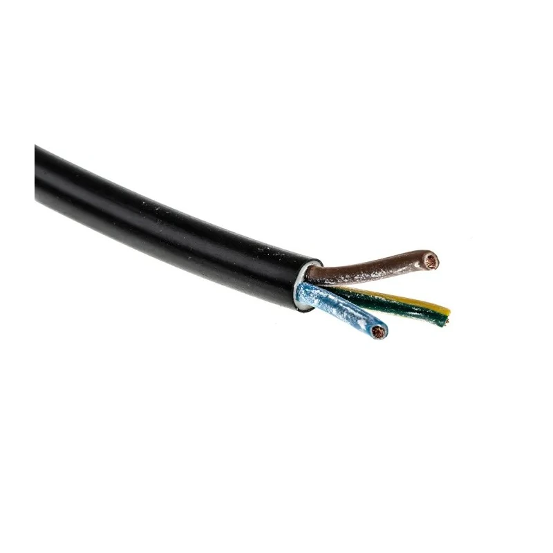 RS PRO 3 Core Power Cable Black 2.5mm² 70 °C 100 m Polyvinyl Chloride 775-6135