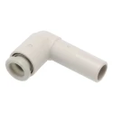 SMC Polybutylene Terephthalate Electroless Nickel Plated Elbow Tube-to-Tube Pneumatic Fitting Push In 6 mm to 8 mm KQ2L06-08A