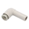 SMC Polybutylene Terephthalate Electroless Nickel Plated Elbow Tube-to-Tube Pneumatic Fitting Push In 6 mm to 8 mm KQ2L06-08A
