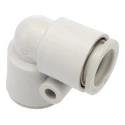 SMC Polybutylene Terephthalate Pneumatic Union Elbow Fitting Push In 12 mm x 10 mm, 10 bar Max Pressure KQ2L12-00A