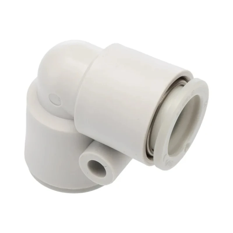 SMC Polybutylene Terephthalate Pneumatic Union Elbow Fitting Push In 12 mm x 10 mm, 10 bar Max Pressure KQ2L12-00A