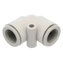 SMC Polybutylene Terephthalate Pneumatic Union Elbow Fitting Push In 12 mm x 10 mm, 10 bar Max Pressure KQ2L12-00A