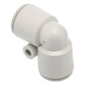 SMC Polybutylene Terephthalate Pneumatic Union Elbow Fitting Push In 12 mm x 10 mm, 10 bar Max Pressure KQ2L12-00A