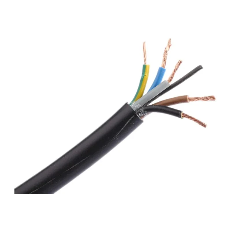 RS PRO 5 Core Power Cable Black 1.5mm² 70 °C PVC Jacket 100 m 300/500V 775-6182