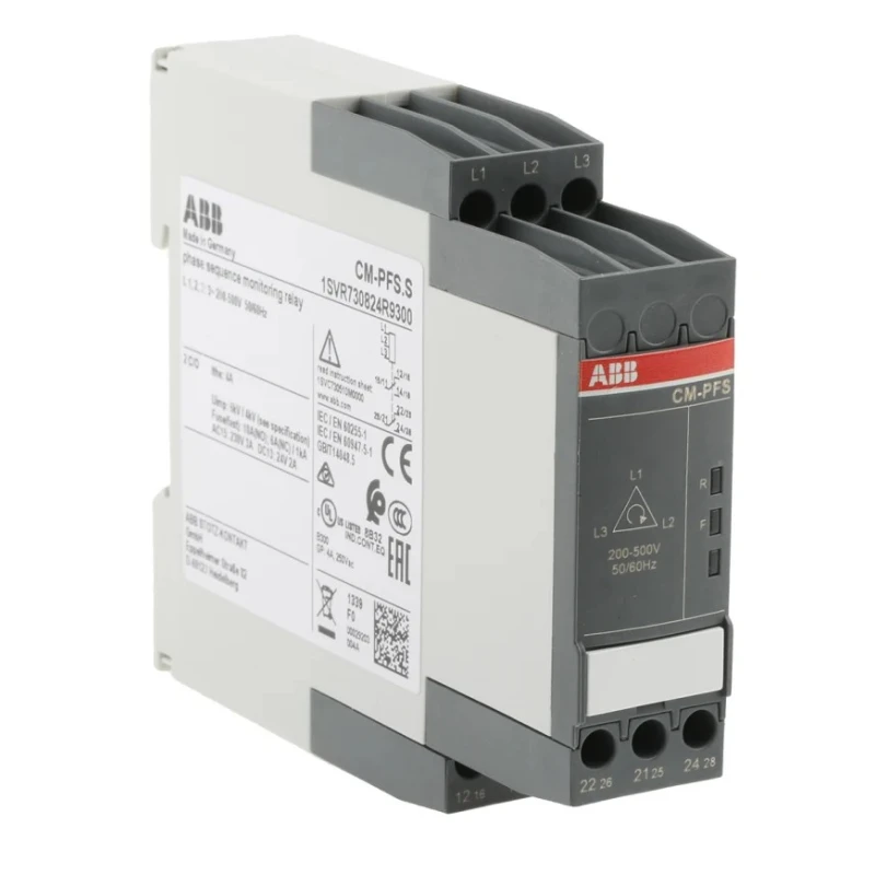 ABB Monitoring Relay 3 Phase DPDT DIN Rail Mount 720V AC CM-PFS 1SVR730824R9300 CM-PFS.S