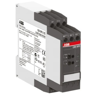 ABB Monitoring Relay, 1 Phase, SPDT Contact, DIN Rail Mount, 0.3A to 15A Current Range, 240V 1SVR730841R1300 CM-SRS.12S