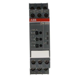 ABB Current Monitoring Relay 1 Phase DPDT DIN Rail 0.1mA to 100mA 240 V dc/ac CM-SRS Series 1SVR730840R0400 CM-SRS.21S