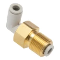 SMC KQ2 Series Brass Pneumatic Fitting Male M12 x 1 Thread, 4mm Push-in Tube Connection, 90° Angle KQ2LE04-00A