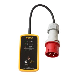 Martindale 3 Phase Industrial Socket Tester 16A 415V CAT III PC104
