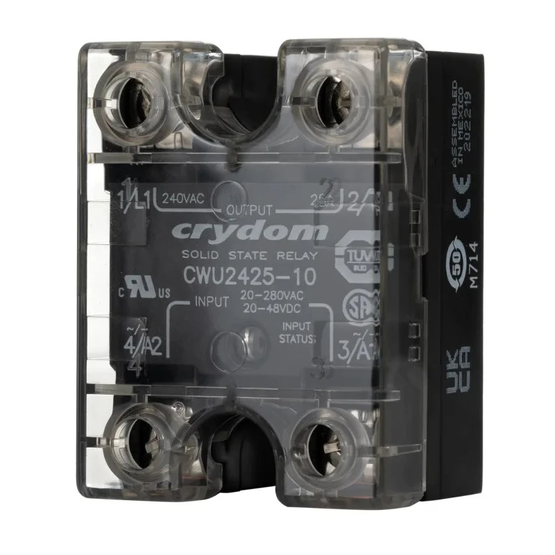 Crydom CW24 Series Solid State Relay Panel Mount 25 A Load 280 V ac Load 280 V ac Control 