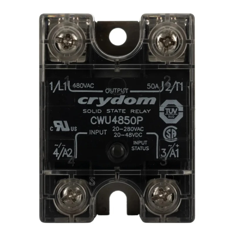 Crydom CW48 Series Solid State Relay 50 A Load Panel Mount 660 V AC Load 280 V AC Control CW48