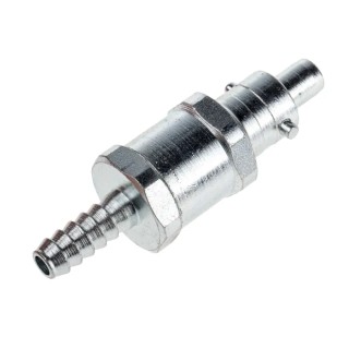RS PRO Steel Pneumatic Quick Connect Coupling, 1/4 in Male G Thread, 6.35mm Hose Barb, Zinc Plated 776-8362