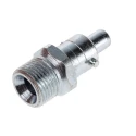 RS PRO Steel Pneumatic Quick Connect Coupling 3/8 in Male G Zinc Plated 35 bar 100°C 776-8337